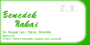 benedek makai business card